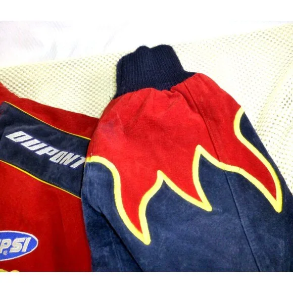 Chase Authentics NASCAR Hendrick Motorsports DuPont Flame Leather Jacket 2XL - Picture 16 of 16